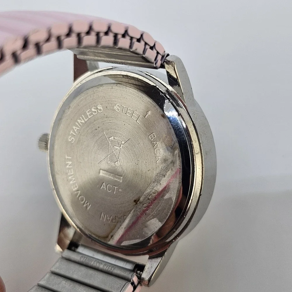 Women's Watch 36MM Pink Dial Pink Stretch Metal Band 5.75